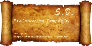 Stefanovics Demjén névjegykártya